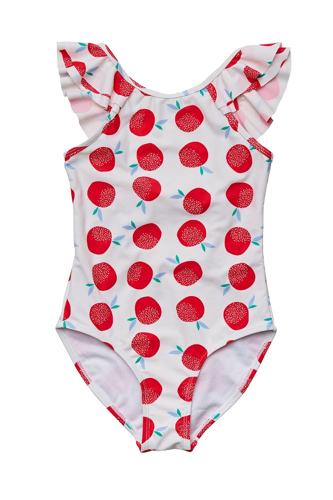 Babyhug Half Sleeves Legged Swimsuit Fruit Print -  Multicolour main image 1