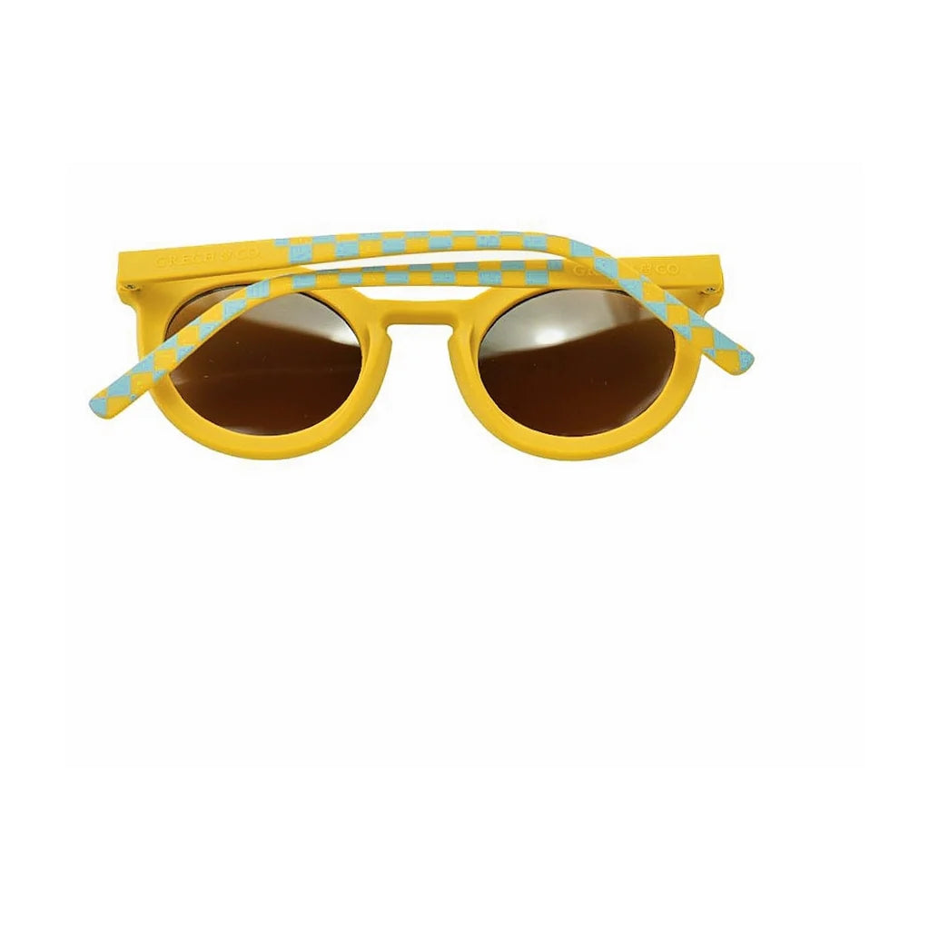 Polarized Baby Sunglasses - Checks Laguna and Wheat