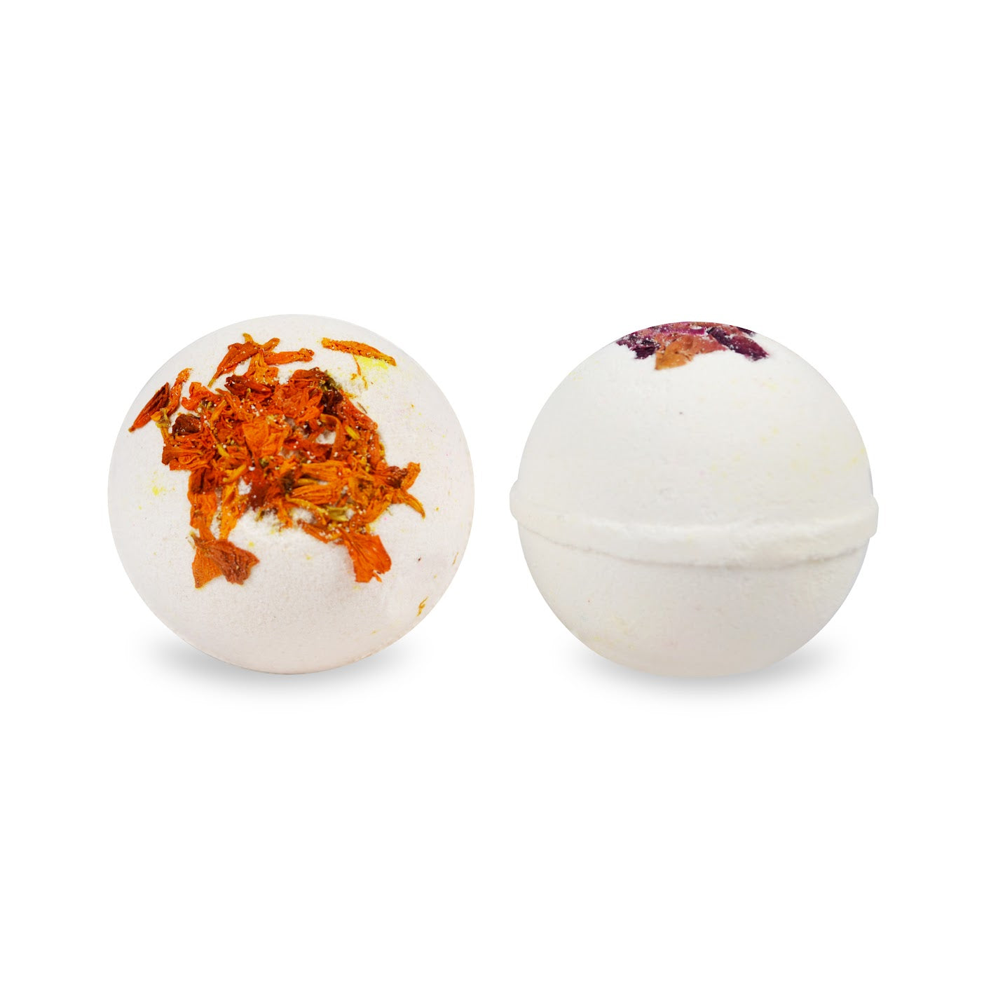 White Round Flower Petals & Buds Topping Bath Bomb