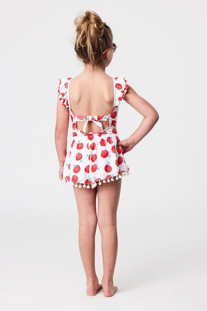 JUICY FRUIT SUSTAINABLE FLUTTER SLEEVE SWIMSUIT