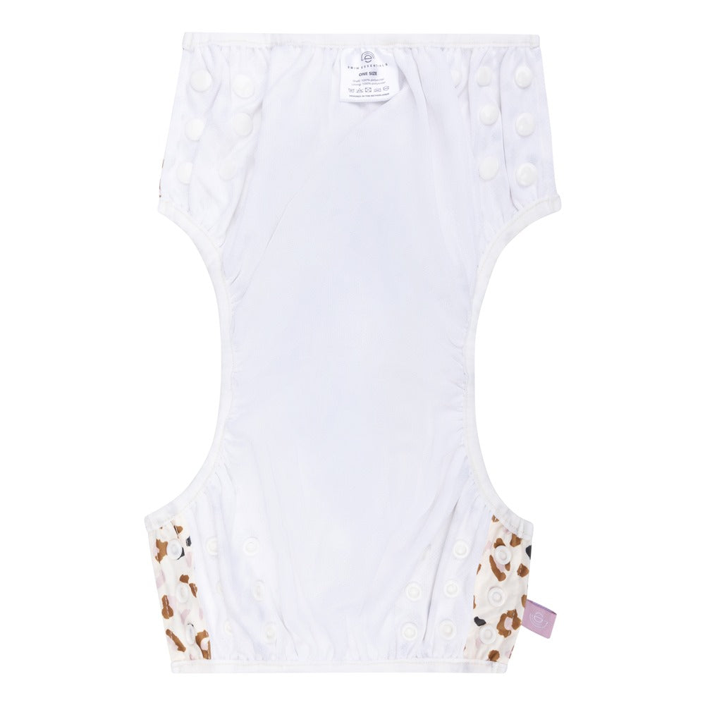 Washable Swim Nappy Khaki Panther Print