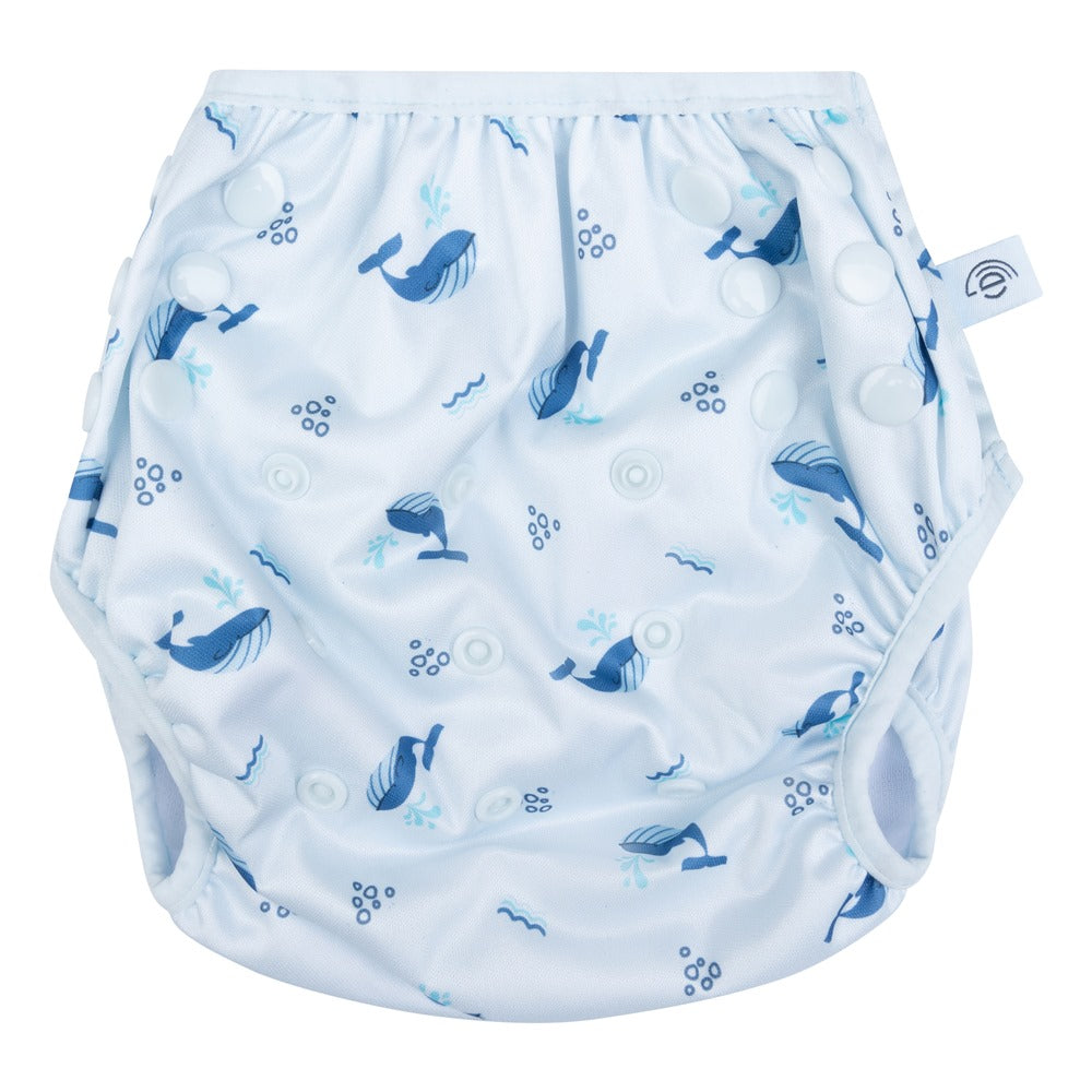 Washable Swim Nappy Whales Print