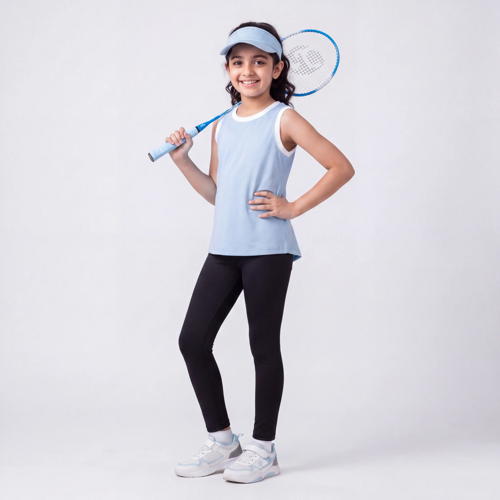 SPRNT Flow Sleeveless Tee Blue White