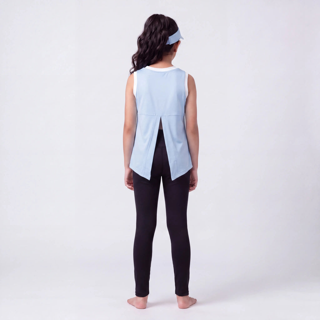 SPRNT Flow Sleeveless Tee Blue White