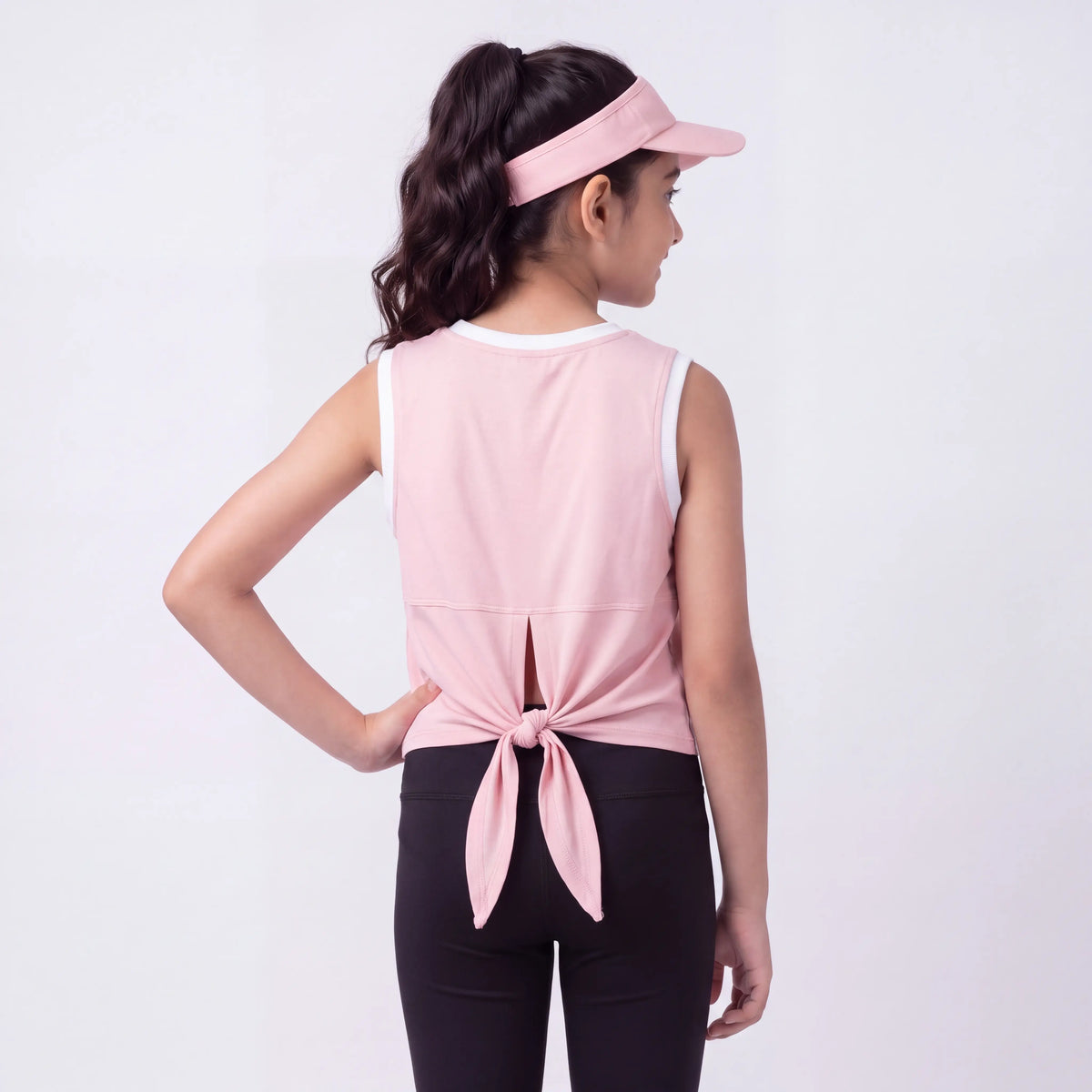 SPRNT Flow Sleeveless Tee Pink White