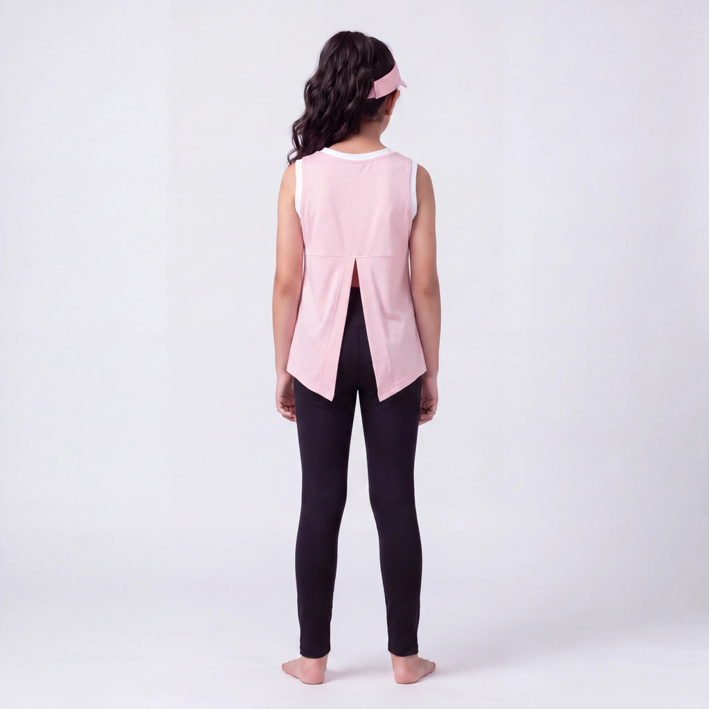 SPRNT Flow Sleeveless Tee Pink White