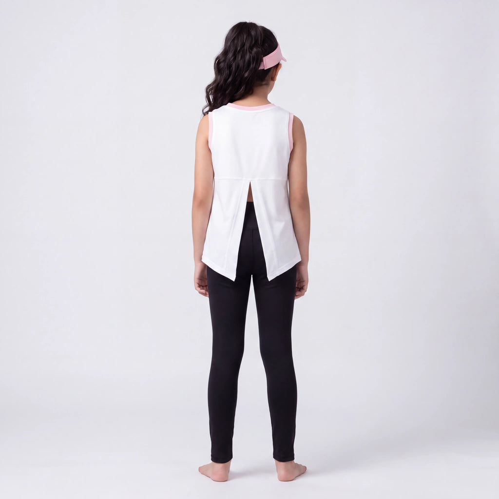 SPRNT Flow Sleeveless Tee White Pink