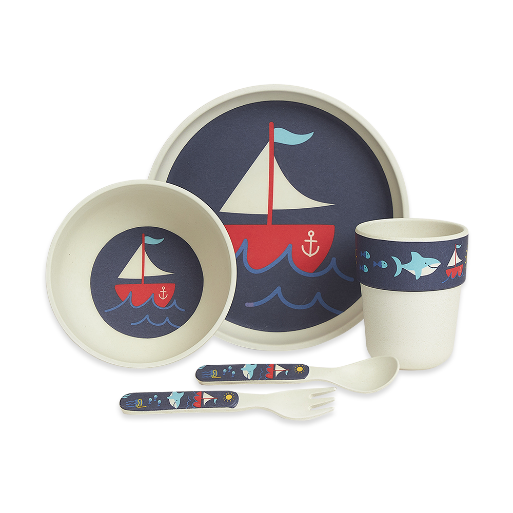 Bamboo Mealtime Set - Anchors Away