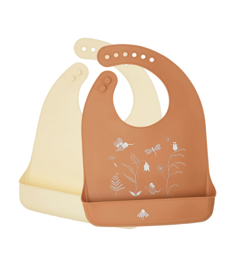 Bibs - Printed (Terra & Cream)