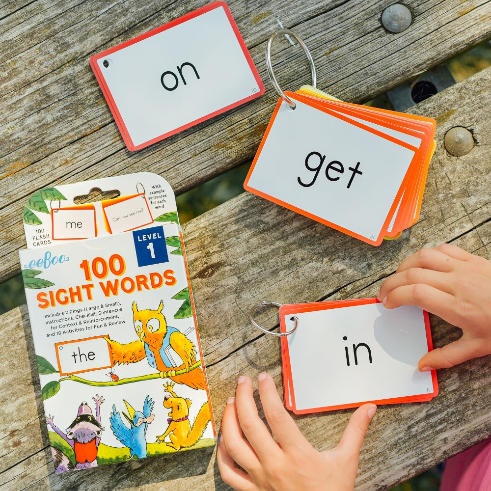100 Sight Words Level 1 Literacy Flash Cards