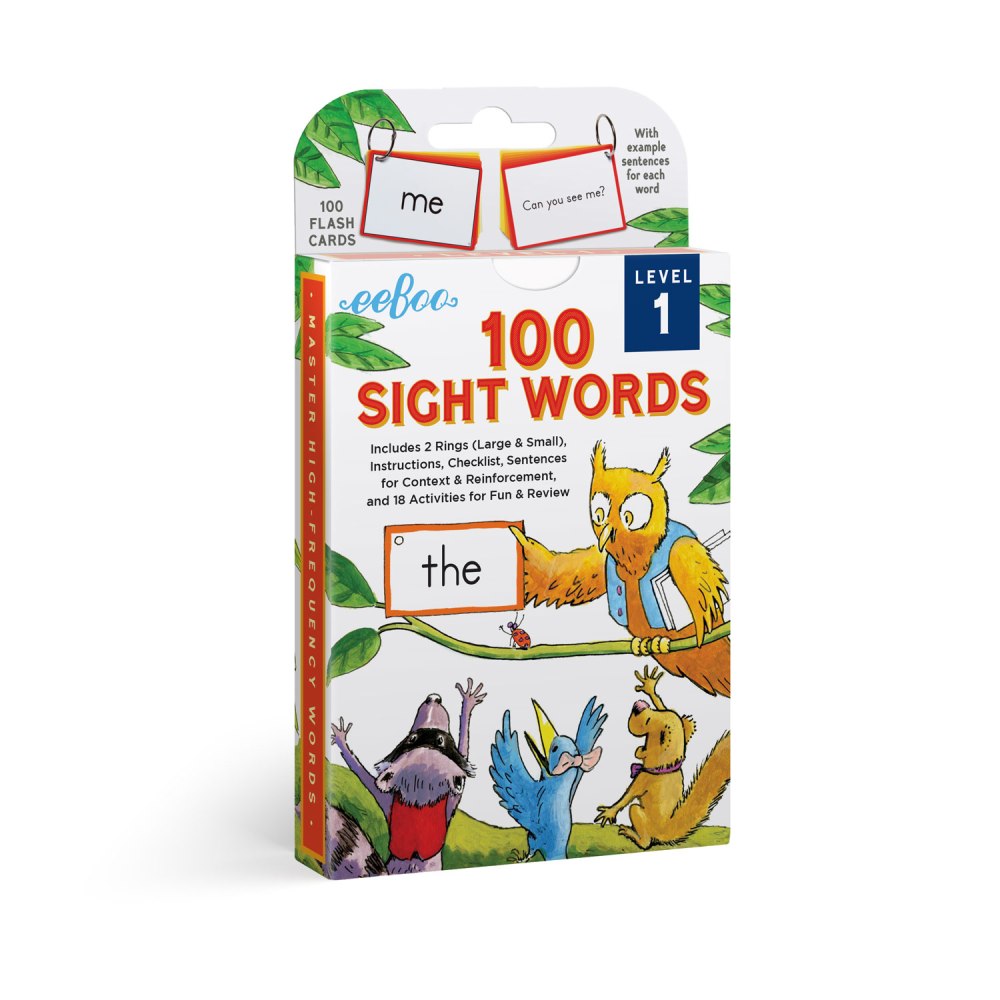 100 Sight Words Level 1 Literacy Flash Cards