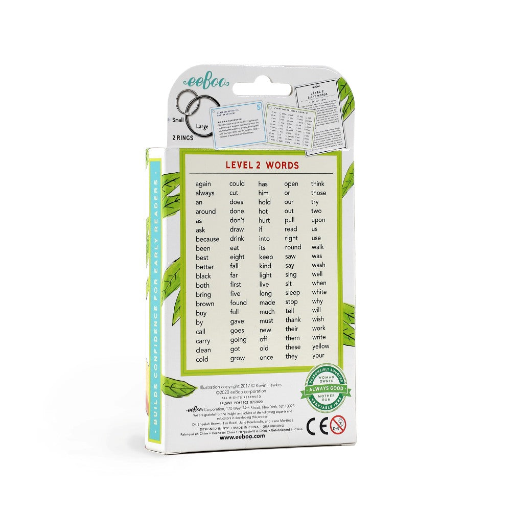 100 Sight Words Level 2 Literacy Flash Cards