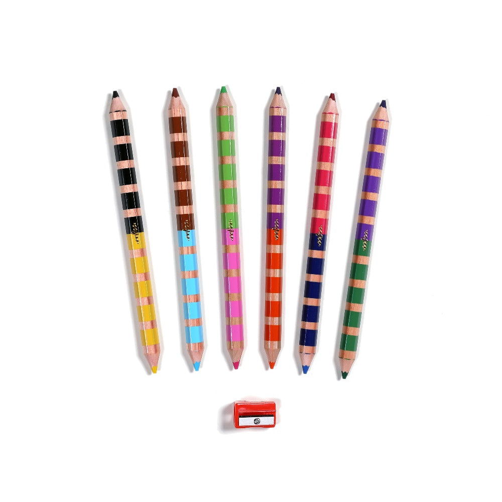 Otters at Play 6 Jumbo Double Pencils