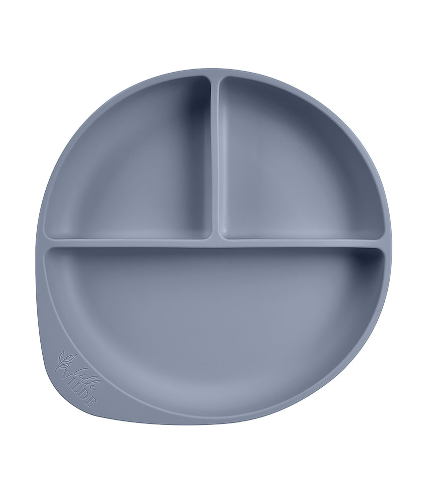 Plate with  Suction - Blue Dusk