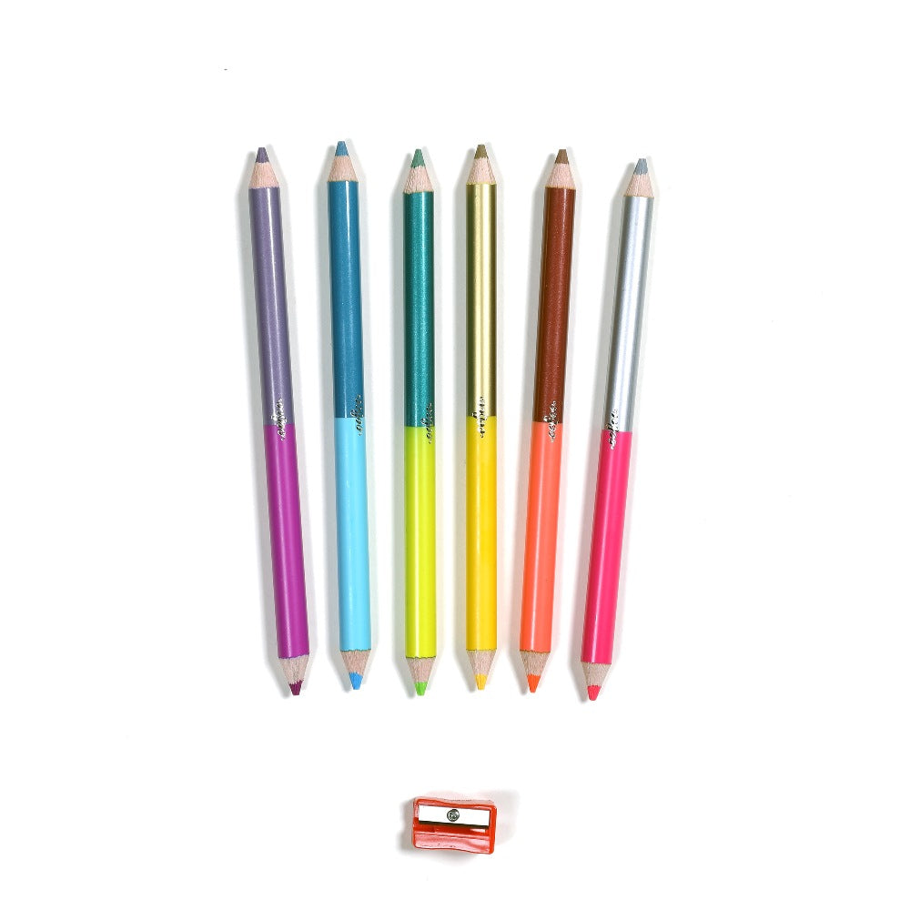 Rainforest 6 Jumbo Double-Sided Color Pencils