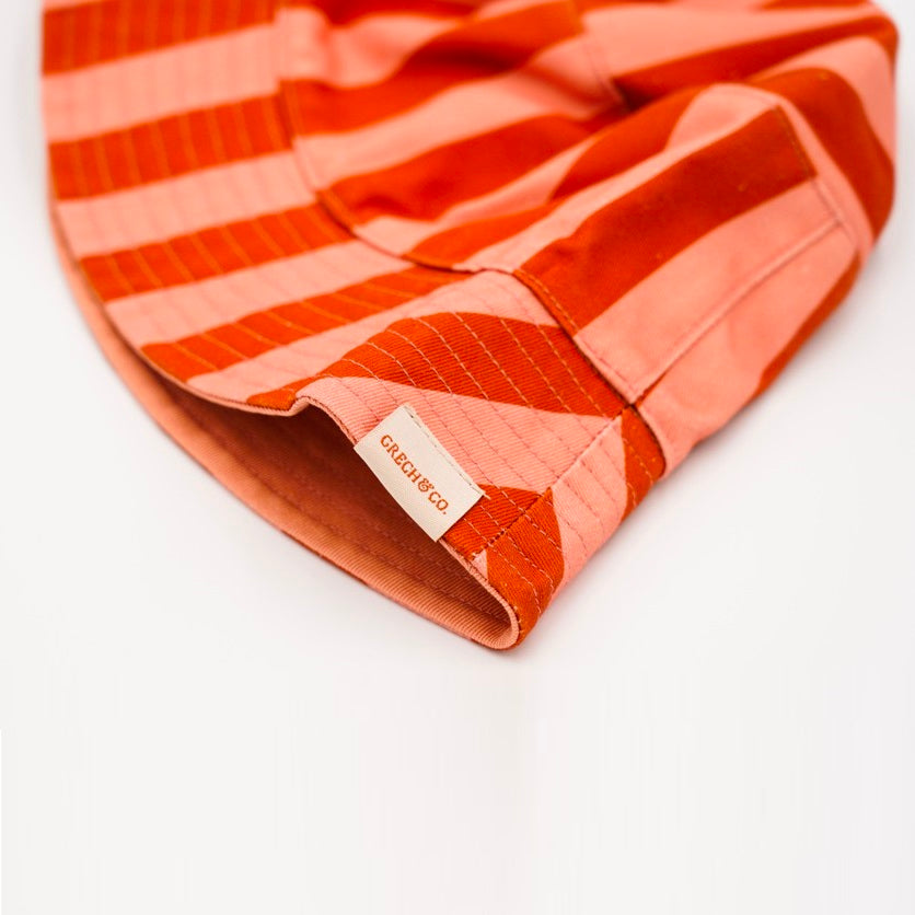 Reversible Bucket Hat - Stripes Sunset and Tierra