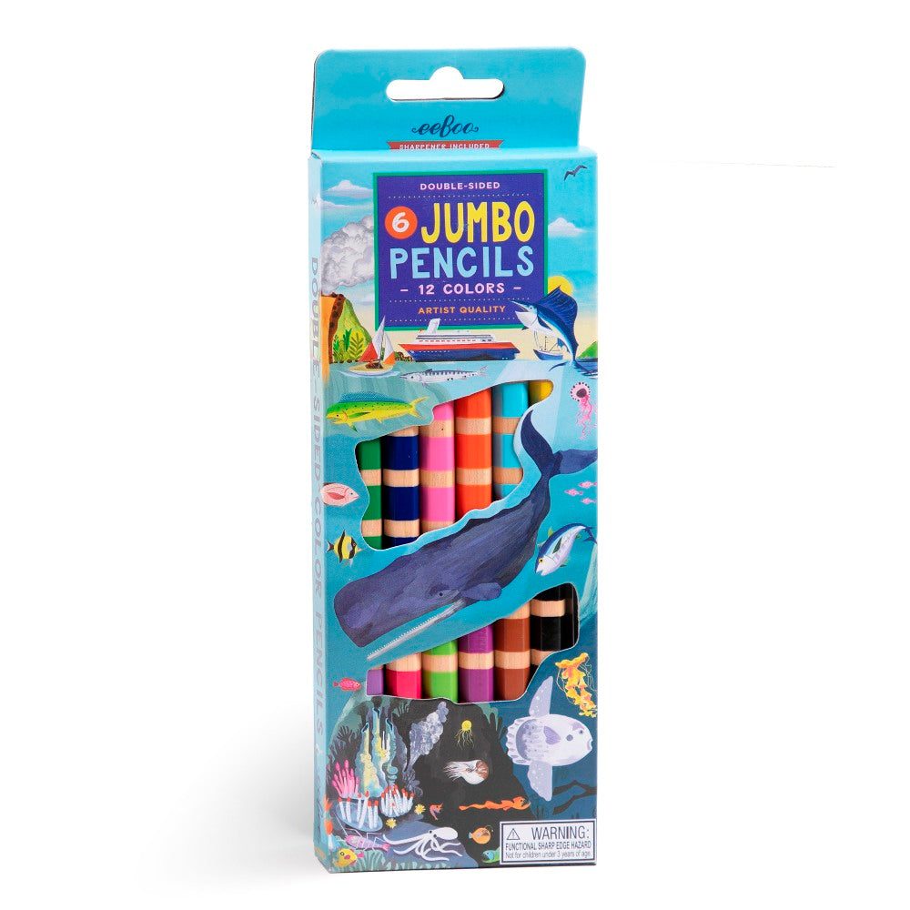 Under the Sea 6 Jumbo Double-Sided Color Pencils